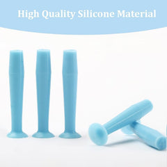 RGP/scleral lens remover tool with silicone plunger and suction cup