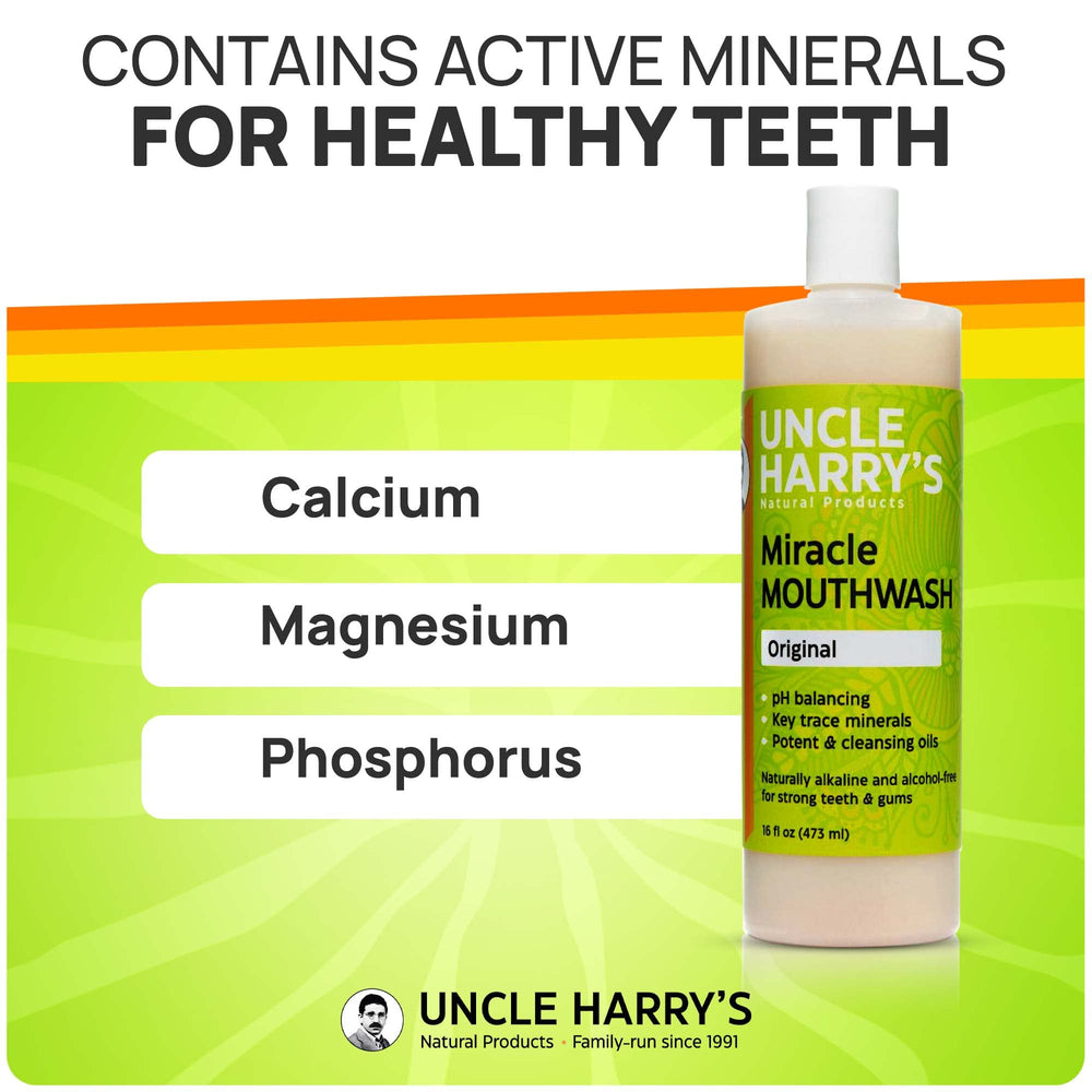 Natural alkalizing ingredients for mouthwash