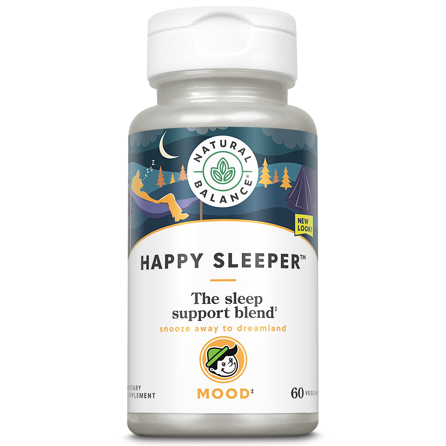 Natural Balance Happy Sleeper bottle close-up supports calm nights