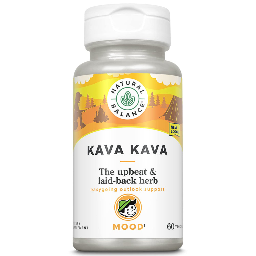 Natural Balance Kava Kava Root bottle promotes relaxation and calm focus