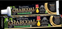 Natural Bamboo Activated Charcoal Essential Toothpaste 6 Tubes Fluoride Free