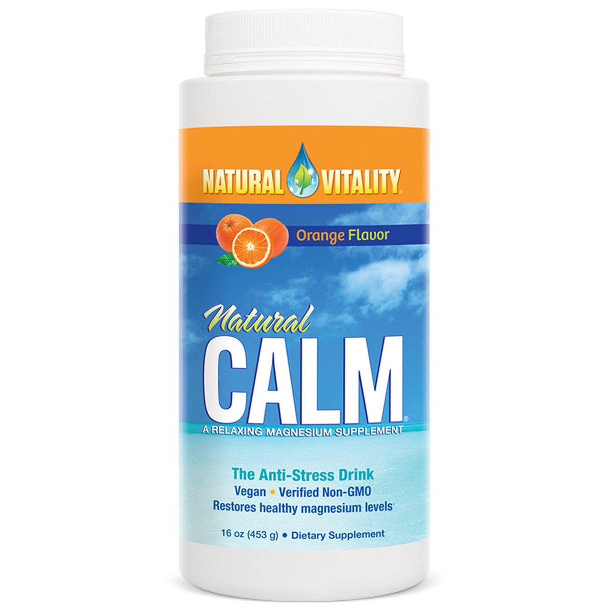 Natural Calm Orange magnesium supplement bottle