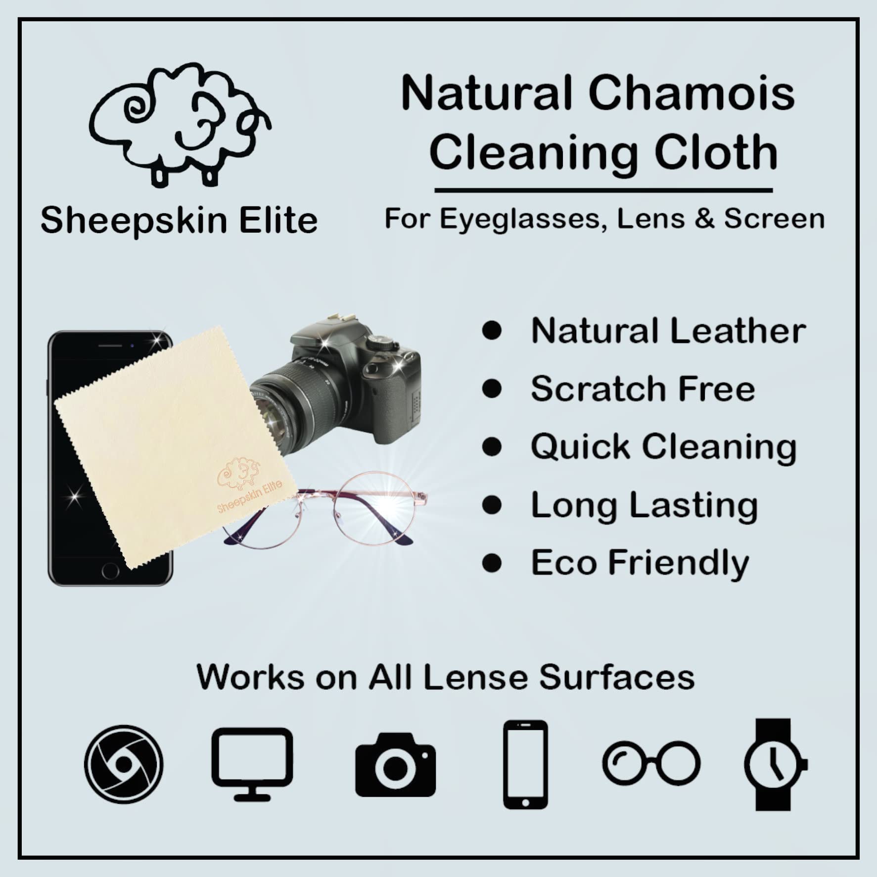 Soft cleaning cloth for watches and jewelry - chamois leather