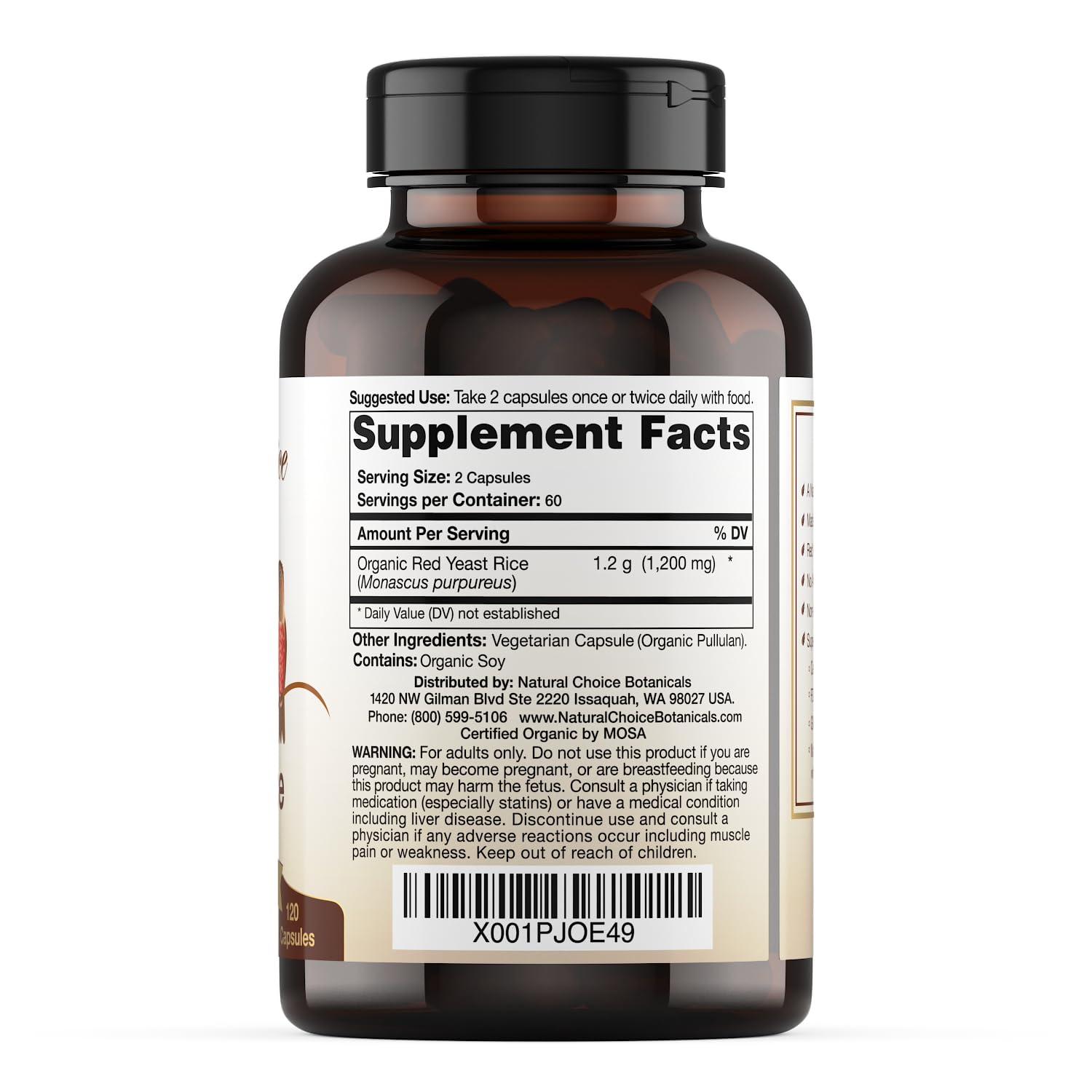 Made in the USA statement on supplement bottle