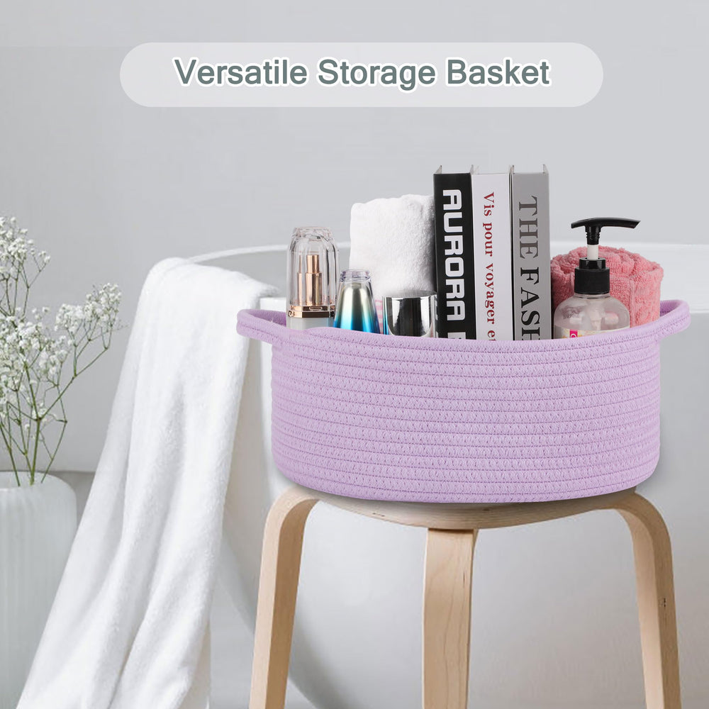 Natural cotton rope, woven basket texture