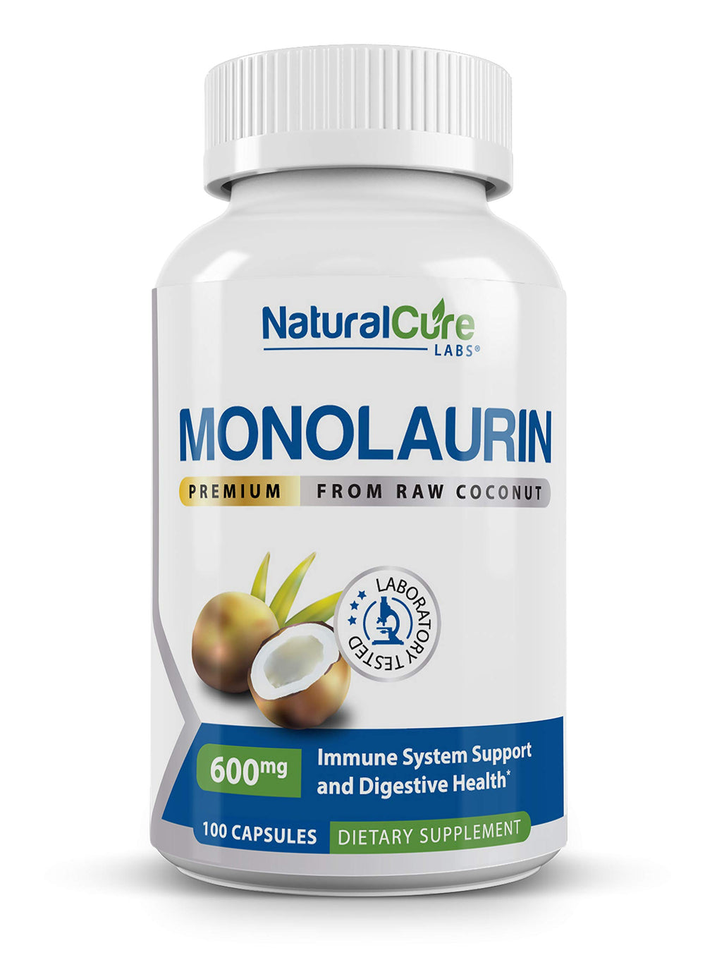 Natural Cure Labs Monolaurin bottle front view