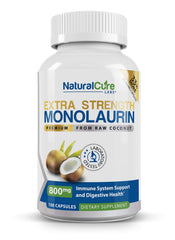 Hero shot of Natural Cure Labs Monolaurin 800mg bottle
