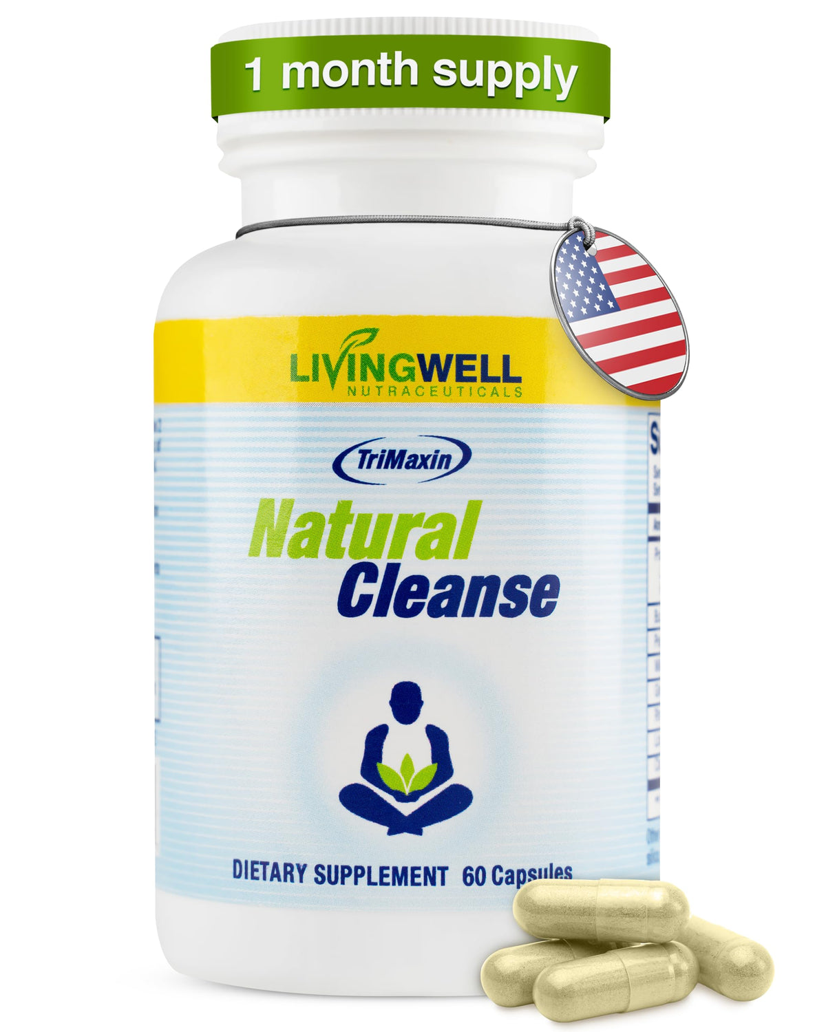 Natural Daily Detox Cleanser bottle with 14 Day Colon Cleanser label