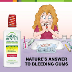Bottle label showing Healthy Gums formula