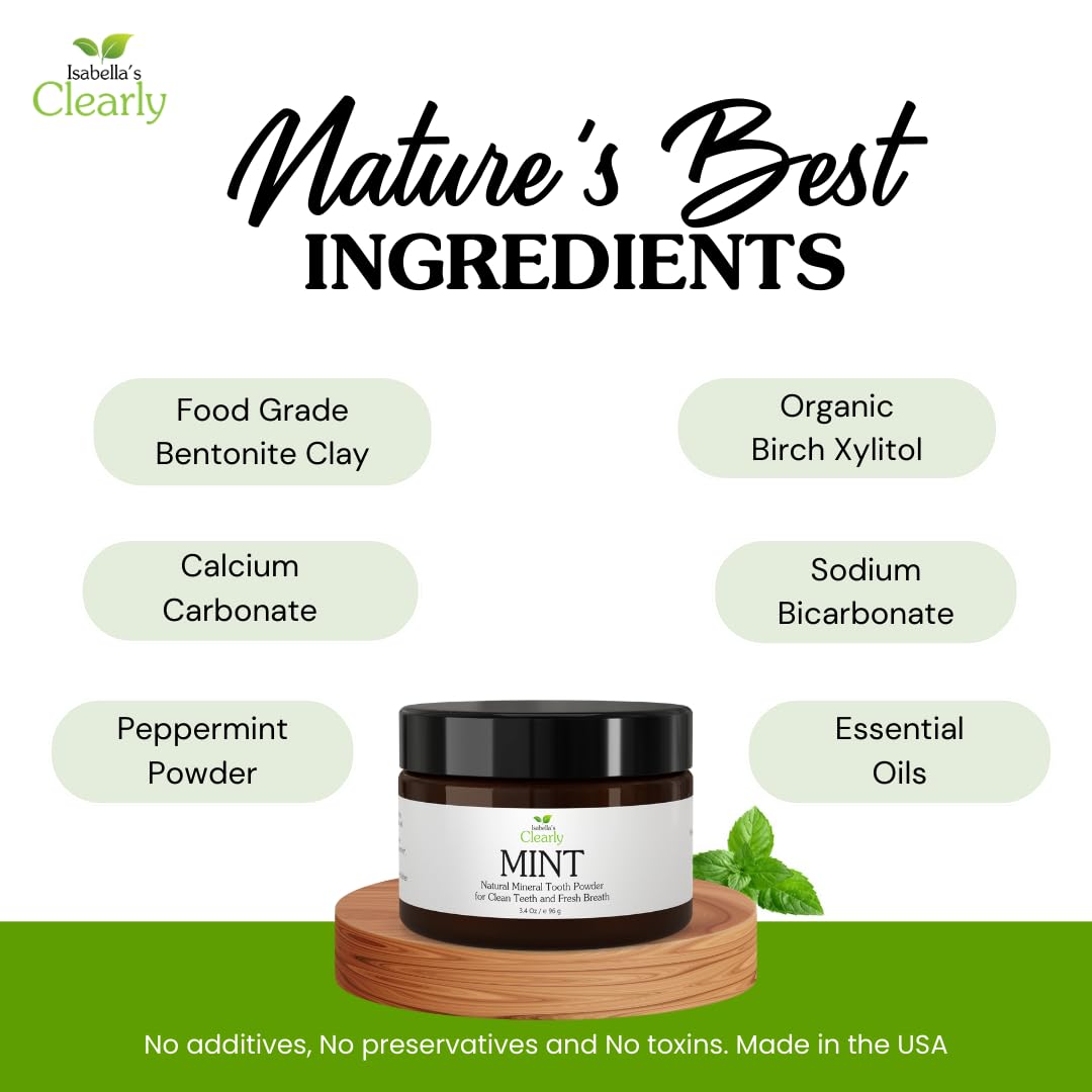 Natural enamel repair remineralizing toothpaste powder packaging close-up
