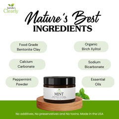 Natural enamel repair remineralizing toothpaste powder packaging close-up