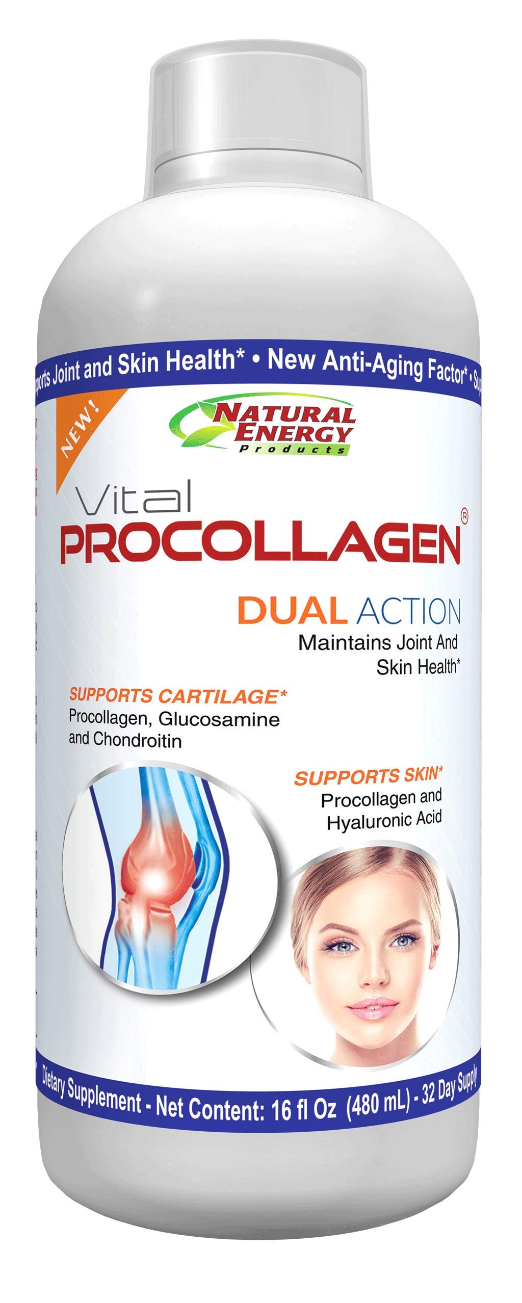 Natural Energy Vital Procollagen bottle 16 oz in Snickerdoodle flavor