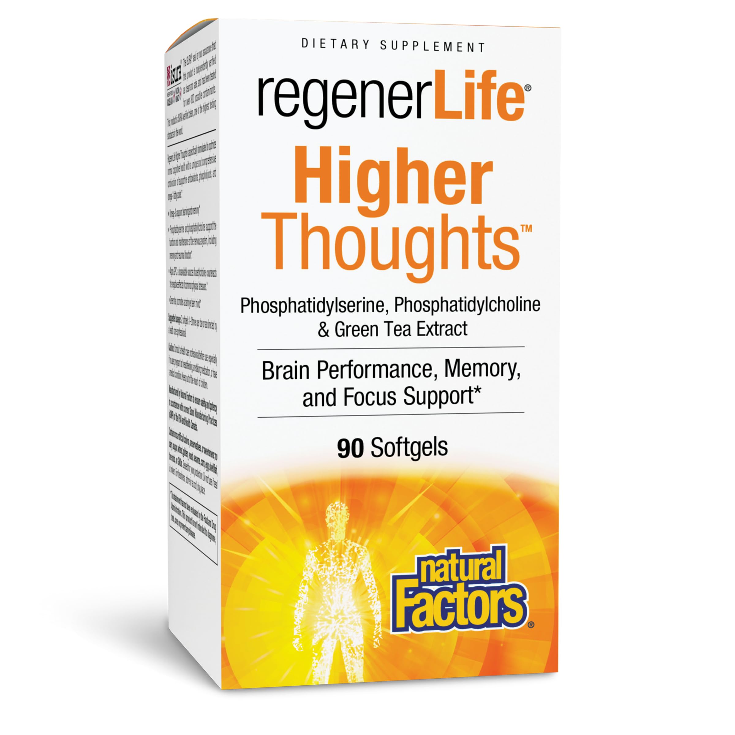 Natural Factors 3 Brains bottle with 90 softgels