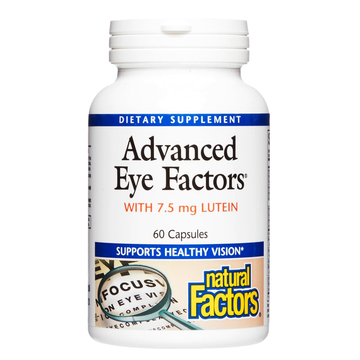 Natural Factors Advanced Eye Factors bottle and label