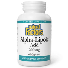Natural Factors Alpha-lipoic Acid 200mg bottle
