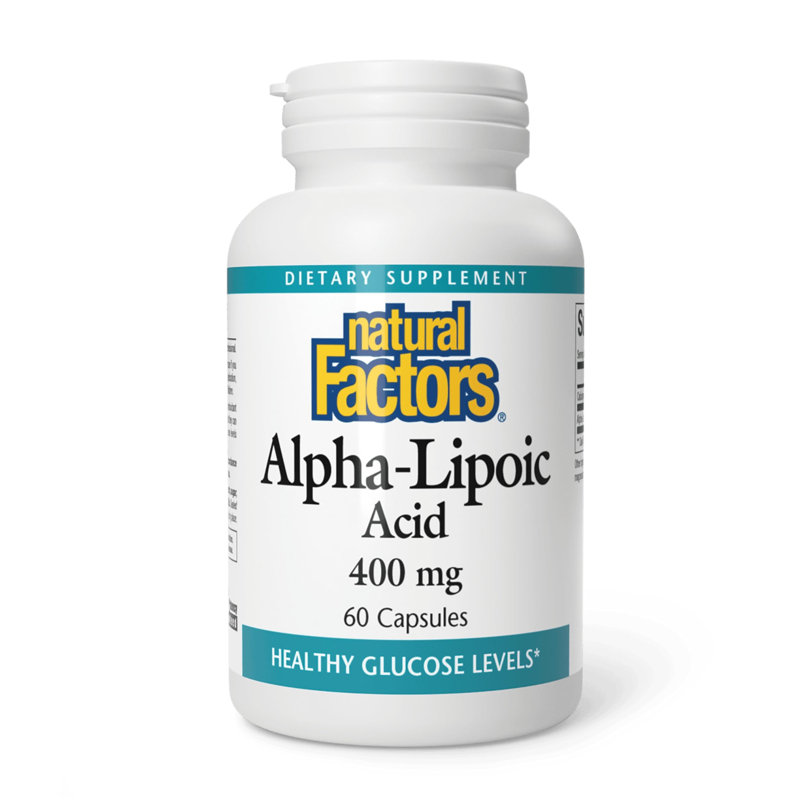 Natural Factors Alpha-Lipoic Acid 400 mg bottle with 60 capsules
