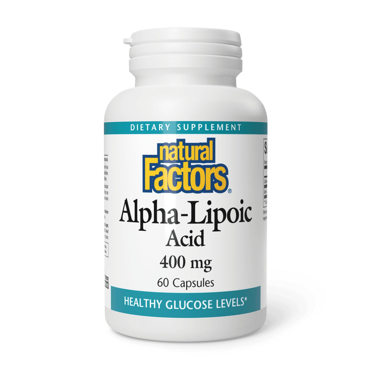 Natural Factors Alpha-Lipoic Acid 400 mg bottle with 60 capsules