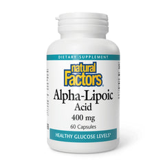 Natural Factors Alpha-Lipoic Acid 400 mg bottle with 60 capsules