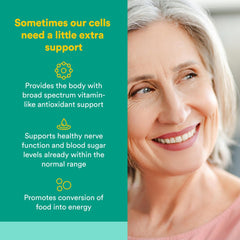 Close-up of Alpha-Lipoic Acid 400 mg capsules