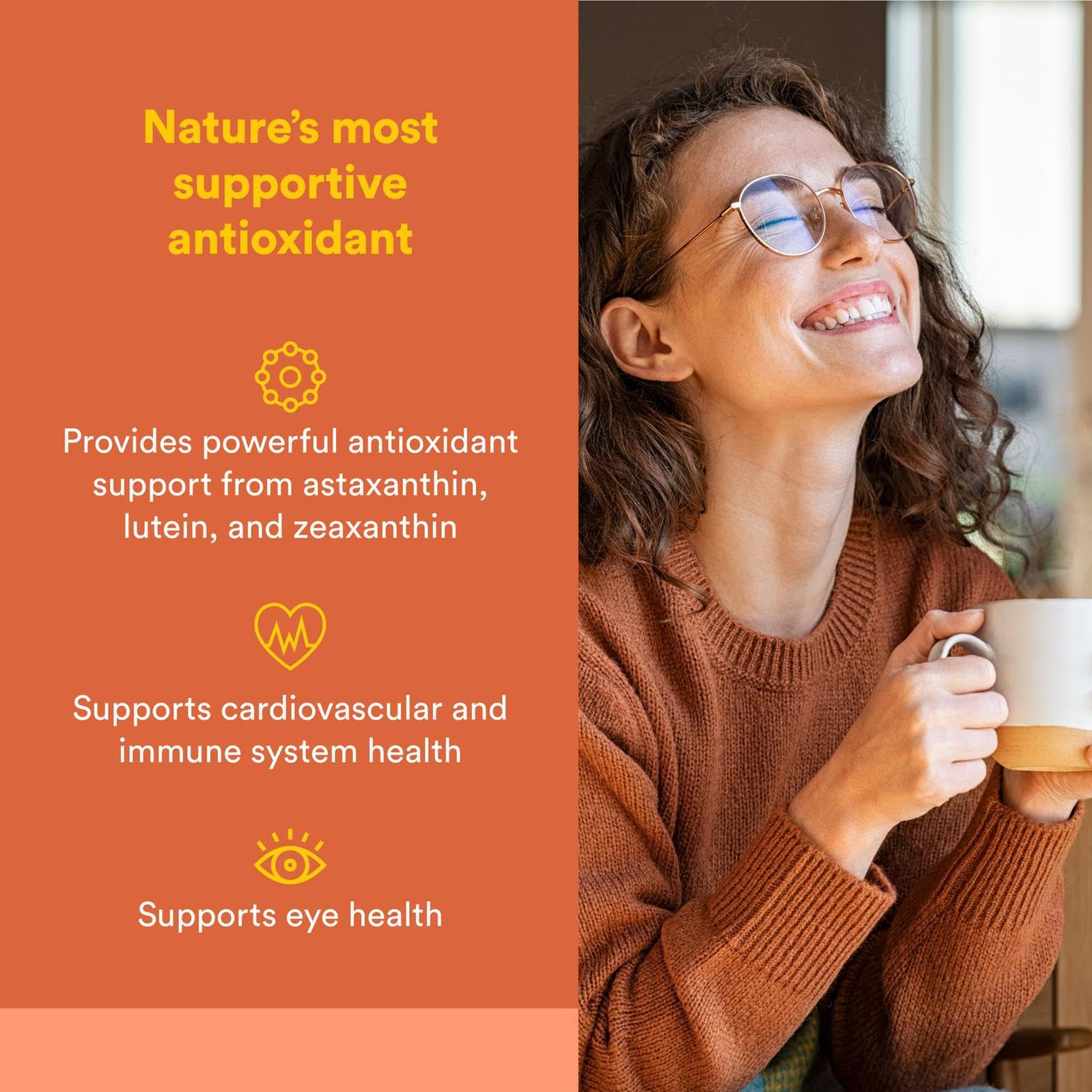 Close-up of Natural Factors Astaxanthin Plus 4Mg label