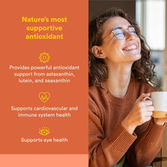 Close-up of Natural Factors Astaxanthin Plus 4Mg label