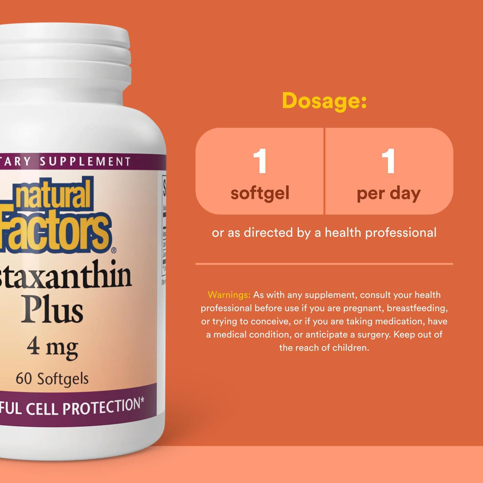 Astaxanthin Plus ingredients including lutein and zeaxanthin