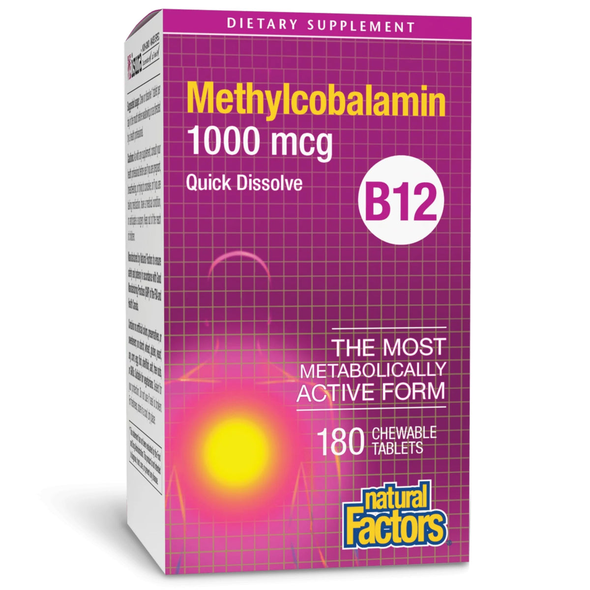 Natural Factors Vitamin B12 Methylcobalamin 1000 mcg bottle