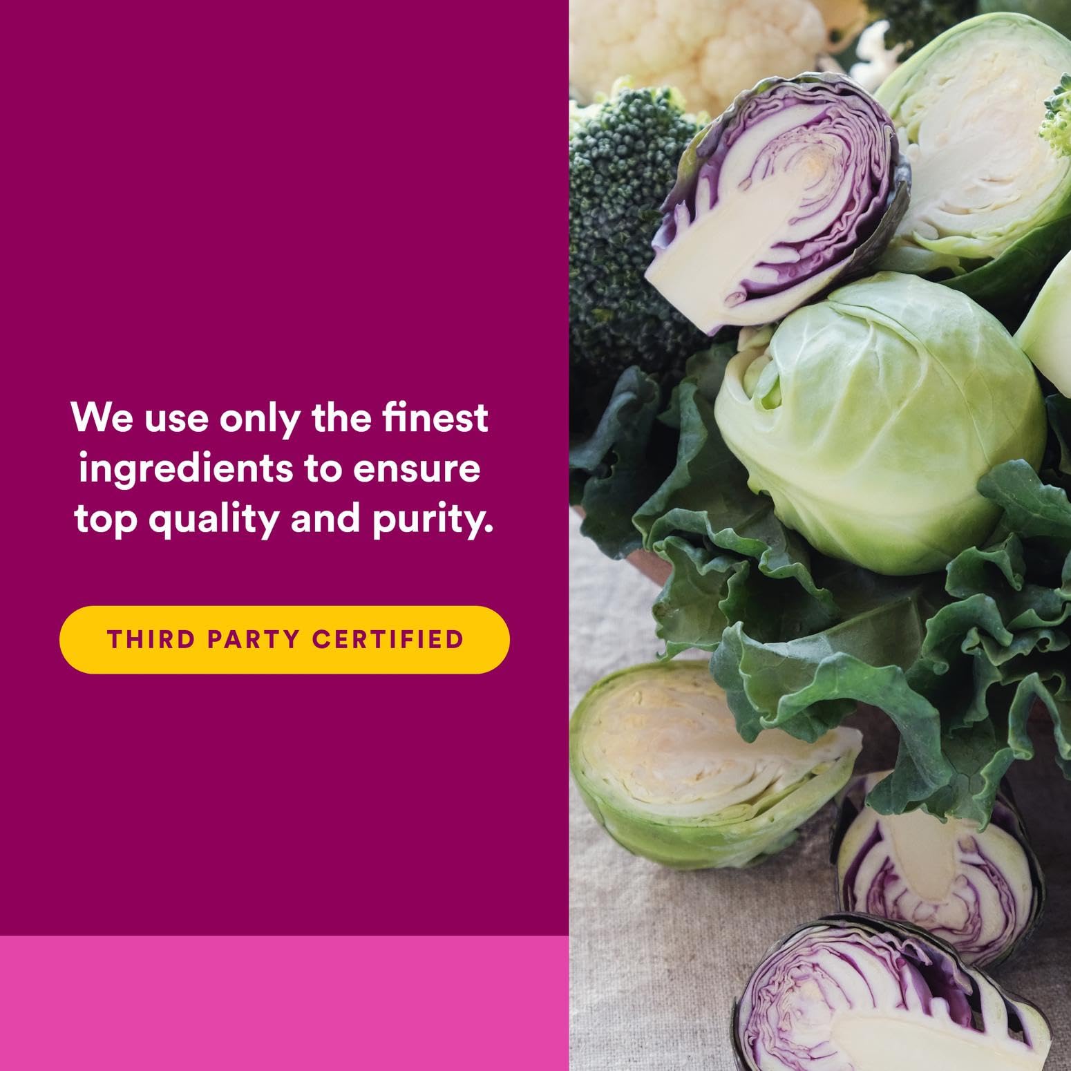 Nutritional facts panel for B vitamins