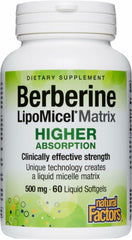 Natural Factors Berberine LipoMicel Matrix bottle front label
