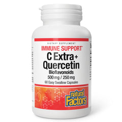 Front view of Natural Factors C Extra + Quercetin bottle
