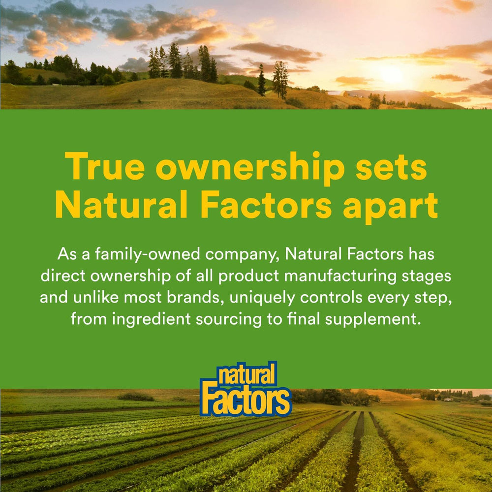 ISURA certification and sustainability notes for Natural Factors
