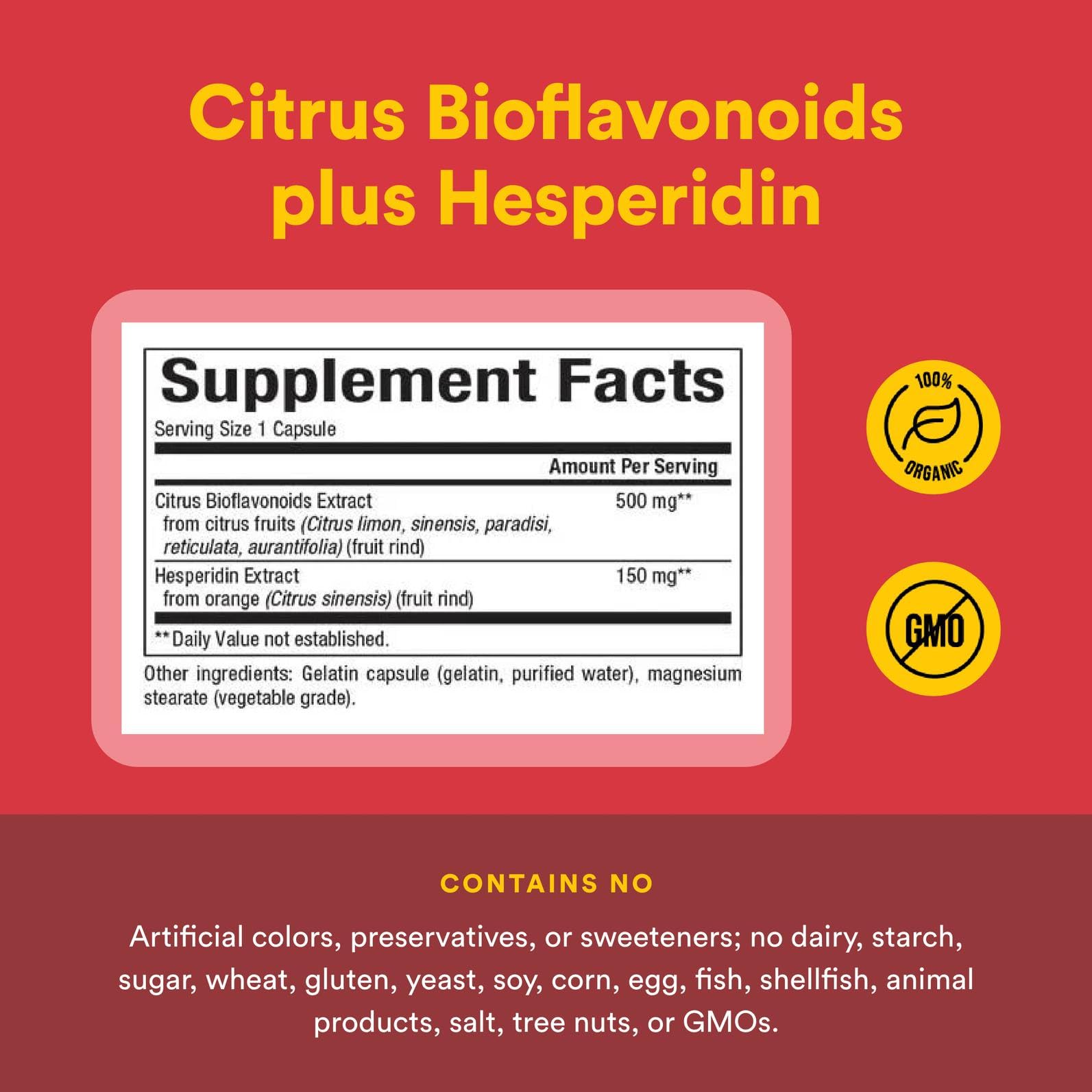 Illustration showing bioflavonoids supporting vitamin C absorption
