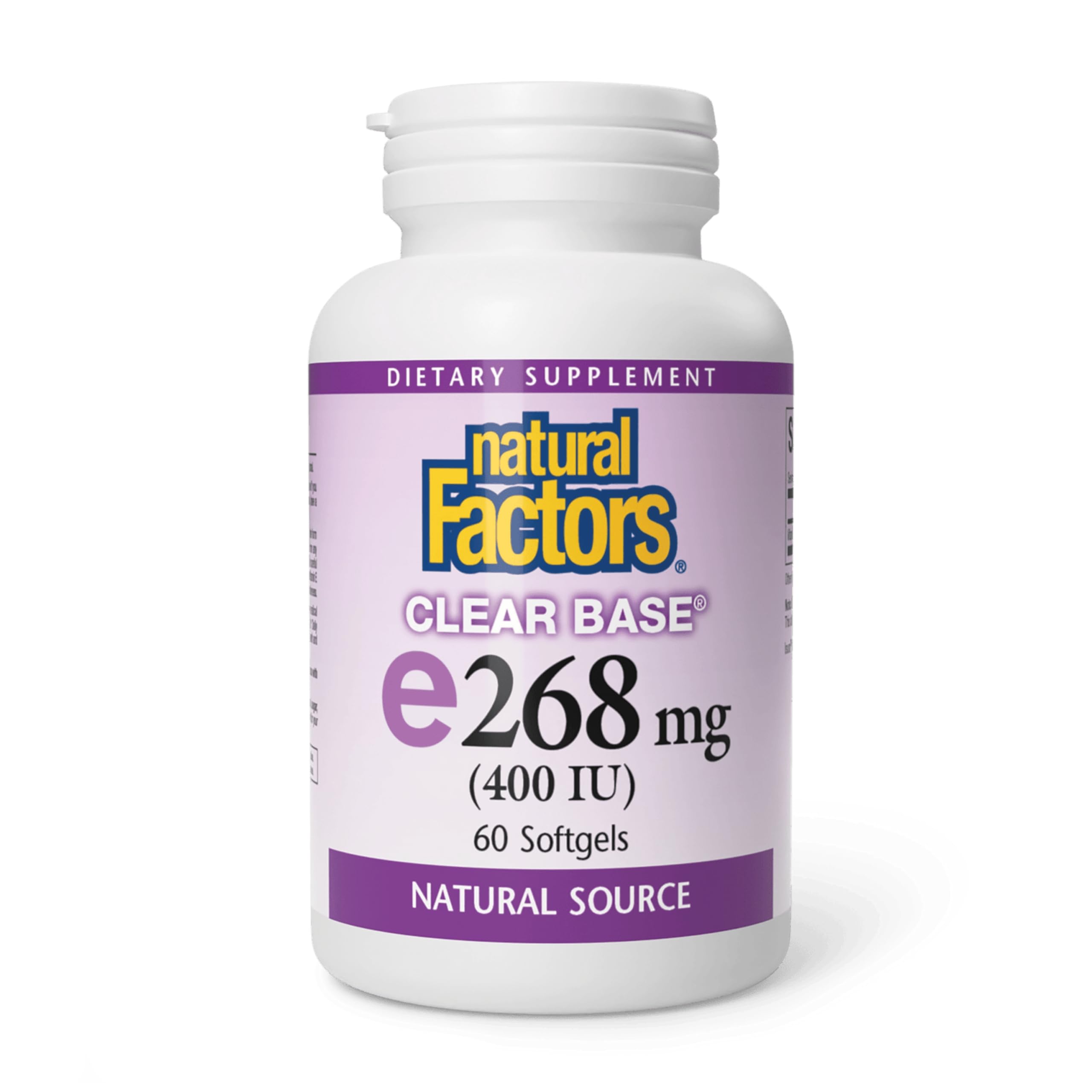 Natural Factors Clear Base Vitamin E 400 IU softgels