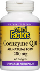 Natural Factors CoQ10 200 mg bottle front view