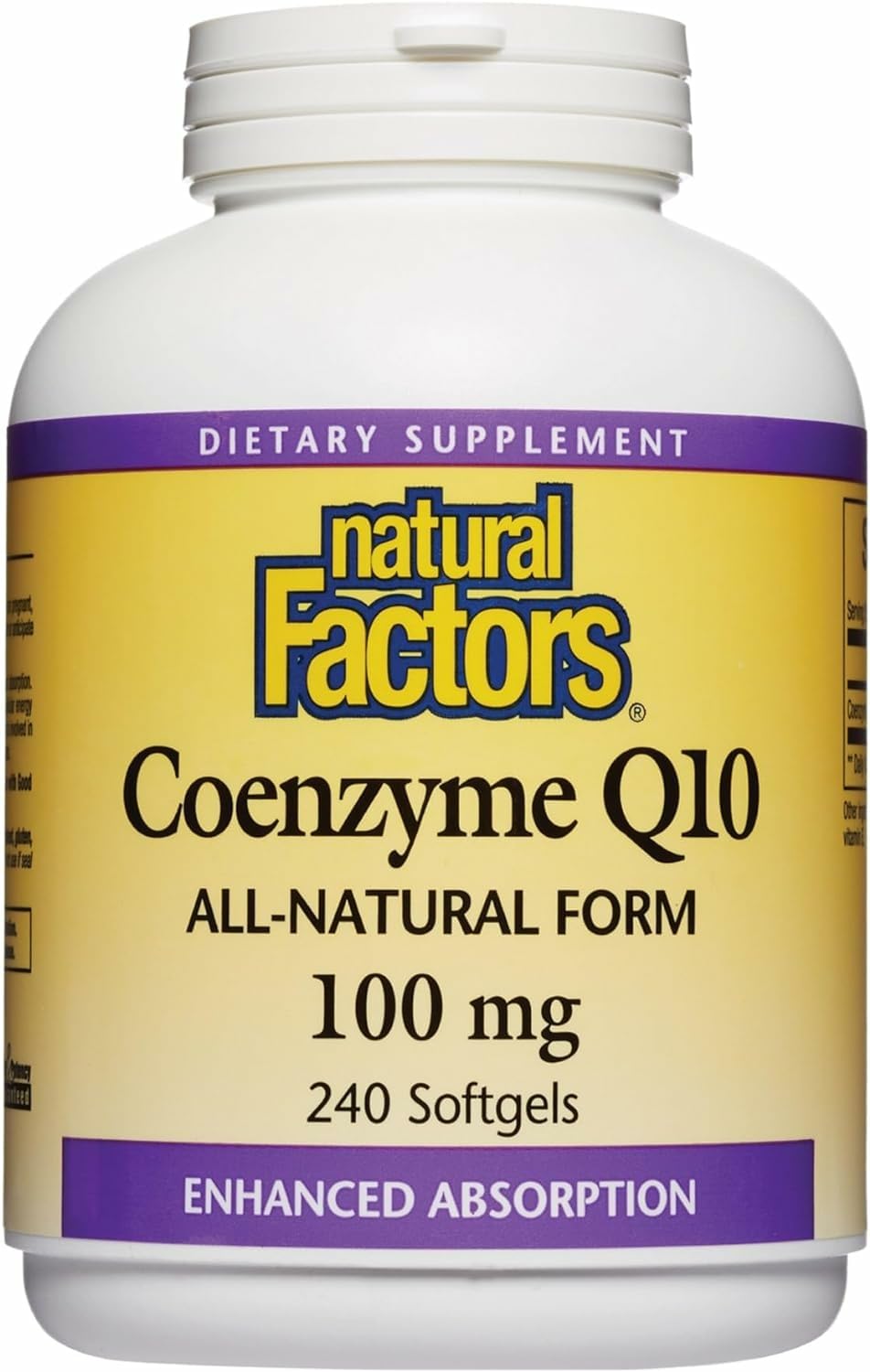 Natural Factors CoQ10 100 mg bottle front view