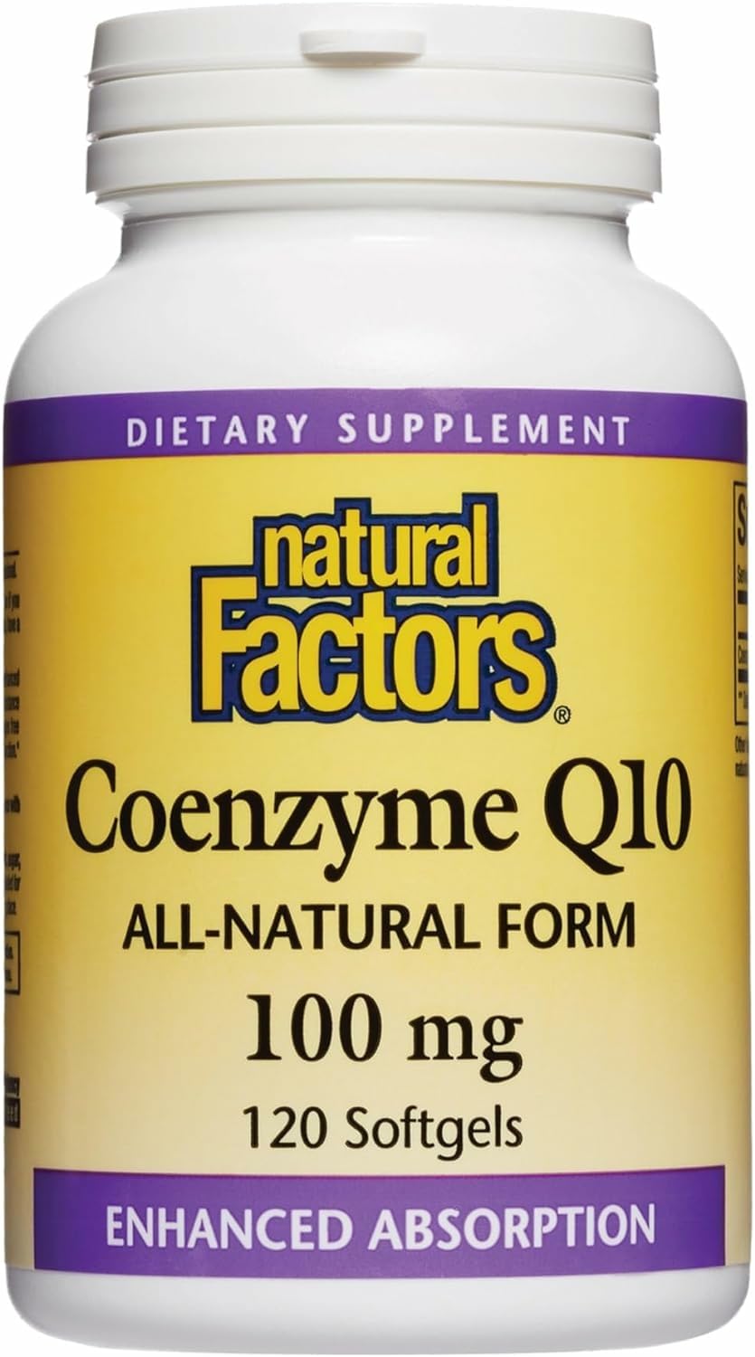Natural Factors CoQ10 100 mg softgels front view