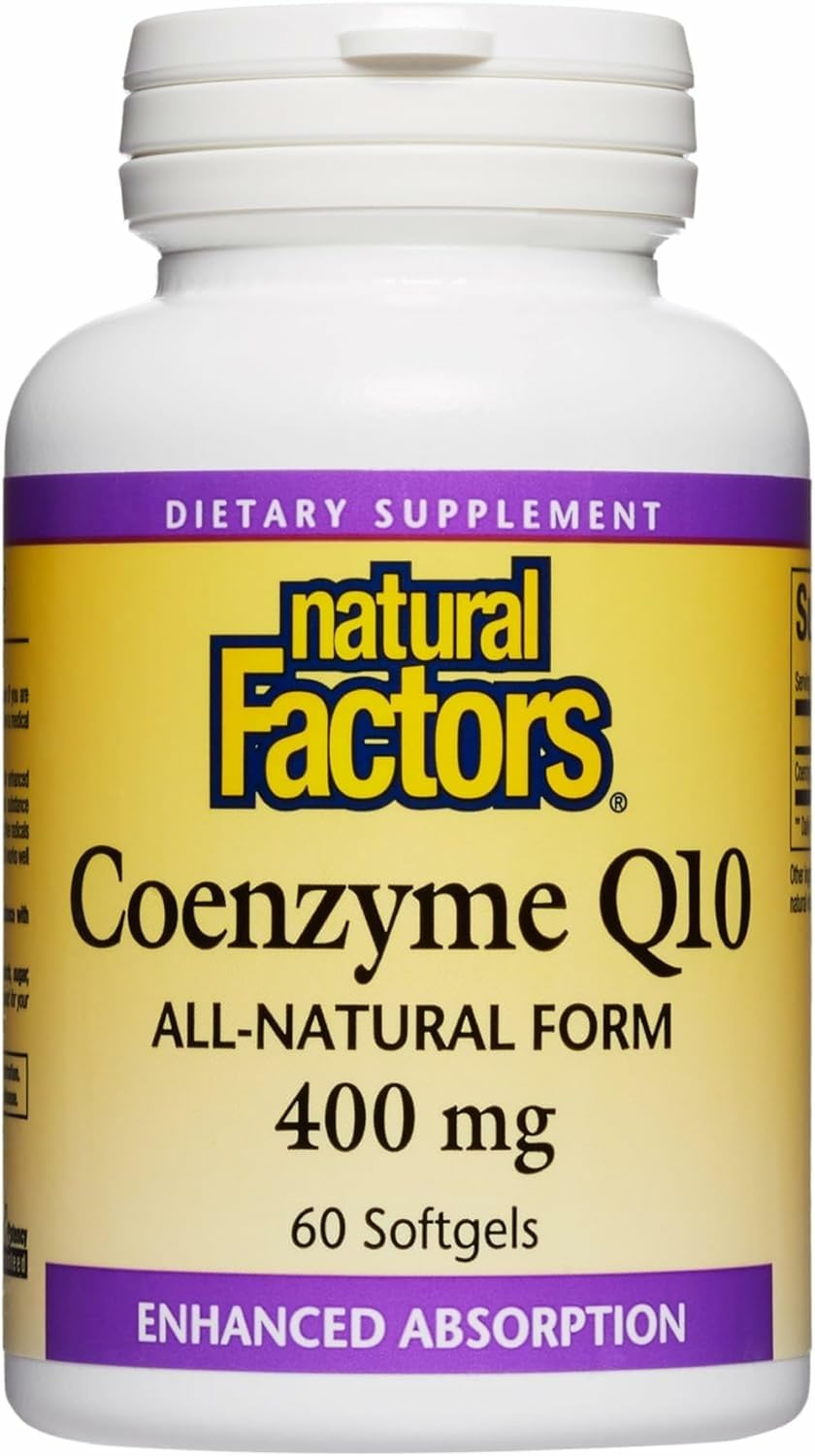 Natural Factors CoQ10 bottle front view