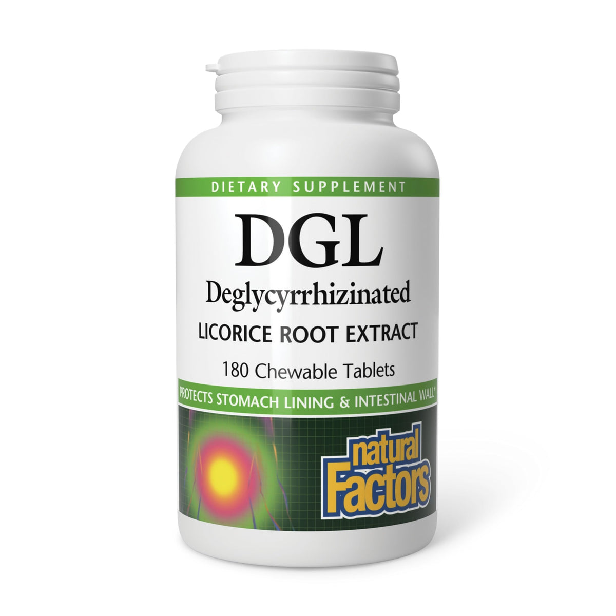 Natural Factors DGL chewable tablets bottle and label