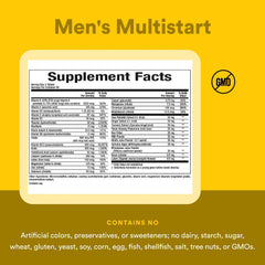 Close-up of tablets from Men's MultiStart formula