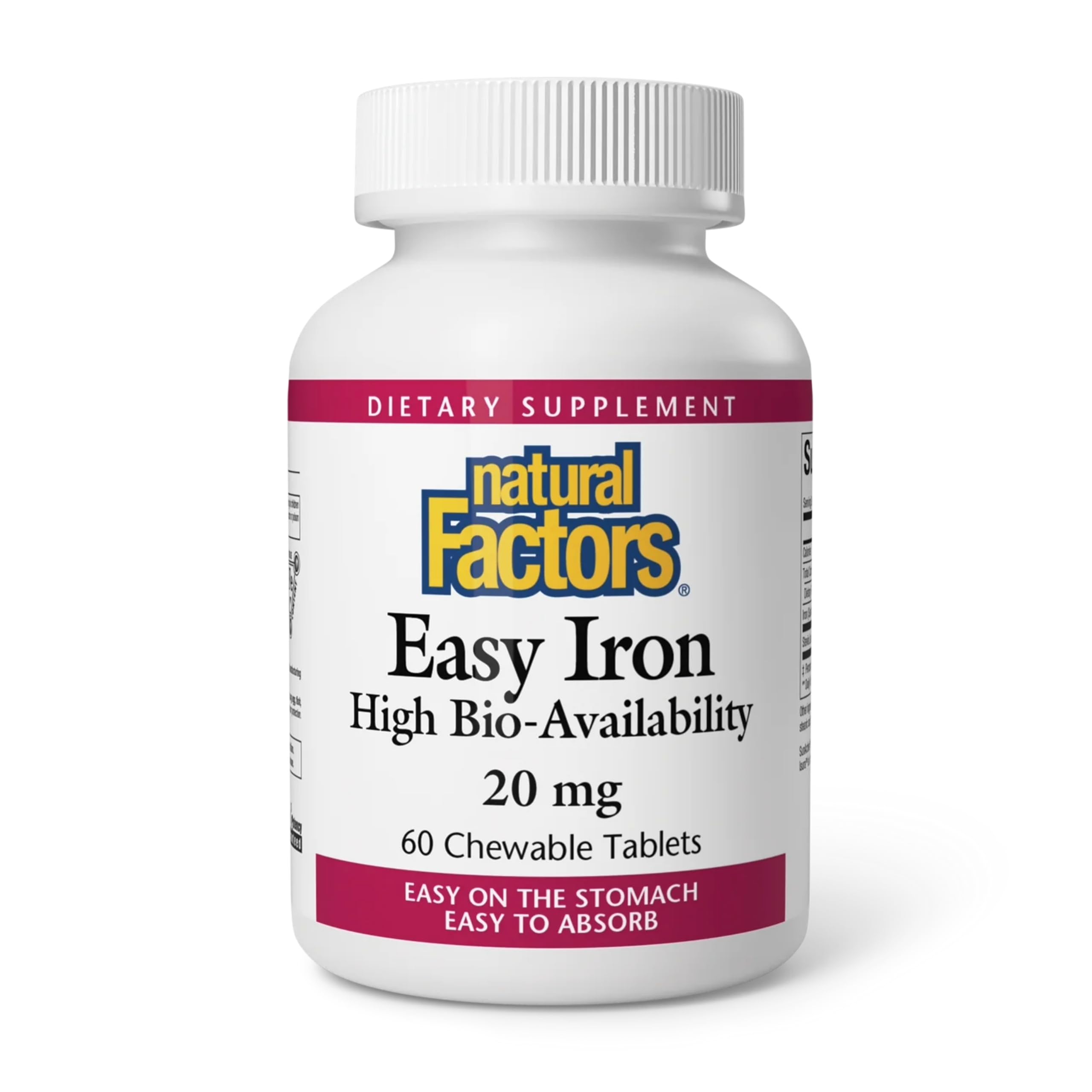 Natural Factors Easy Iron chewables multi-pack label