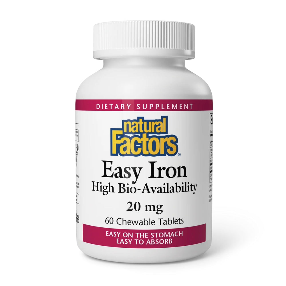 Natural Factors Easy Iron chewables multi-pack label