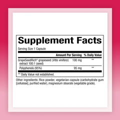 Grape seed extract capsules close-up