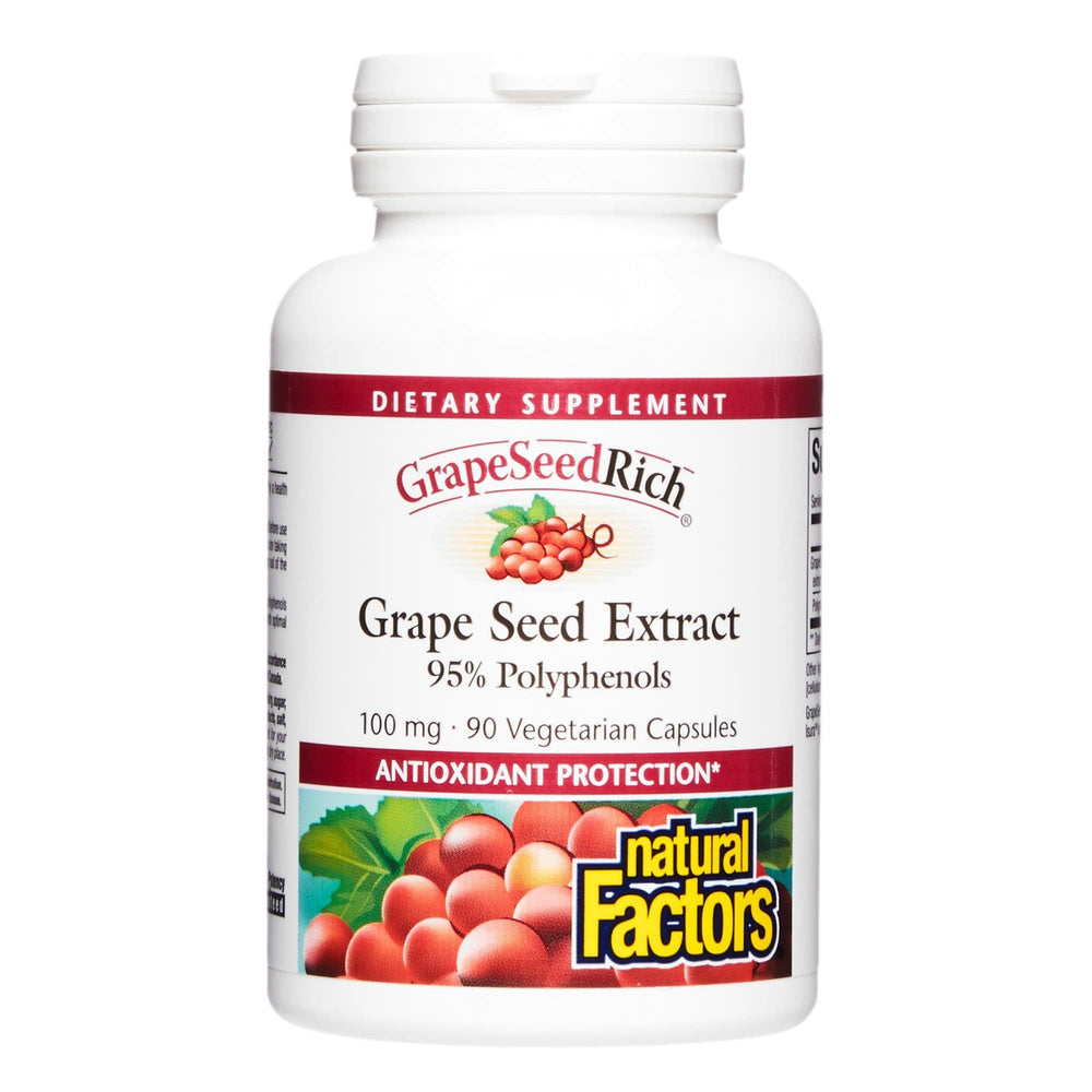 Natural Factors GrapeSeedRich Grape Seed Extract bottle label