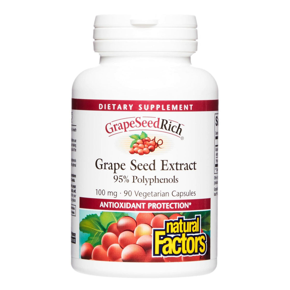 Natural Factors GrapeSeedRich Grape Seed Extract bottle label