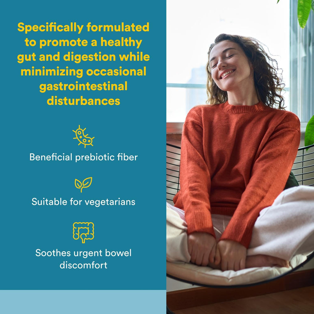 ReliefBiotic probiotic capsules with bottle label in view