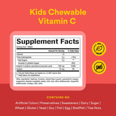 Child taking vitamin C chewable wafer