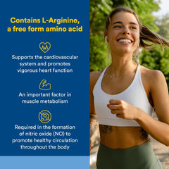 Natural Factors L-Arginine 500 mg bottle label details
