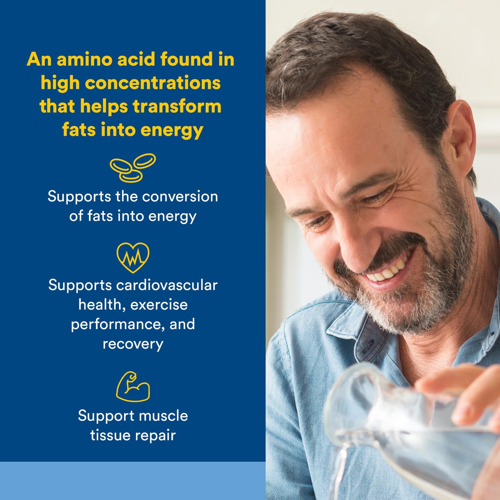 Natural Factors L-Carnitine 500mg bottle label, purity and potency guaranteed