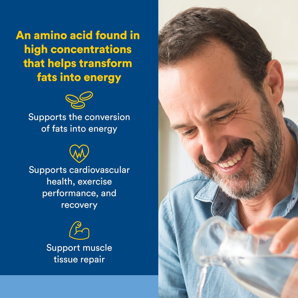 Natural Factors L-Carnitine 500mg bottle label, purity and potency guaranteed