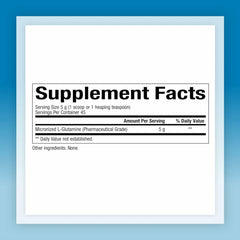 Scoop with L-Glutamine powder for drink mix